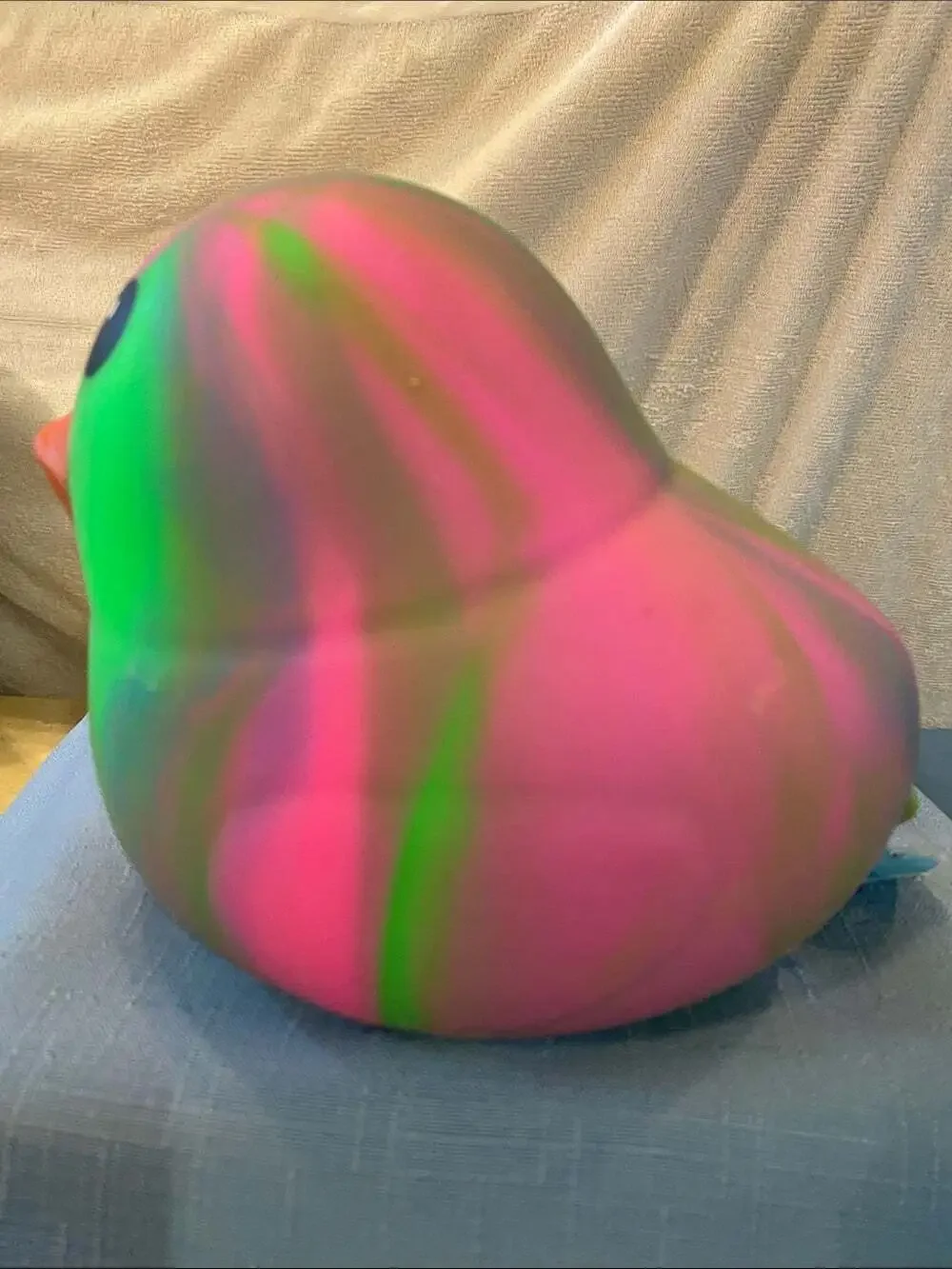 Sunny Days Tie Dye Squeezy Jumbo Duck Fidget NWT